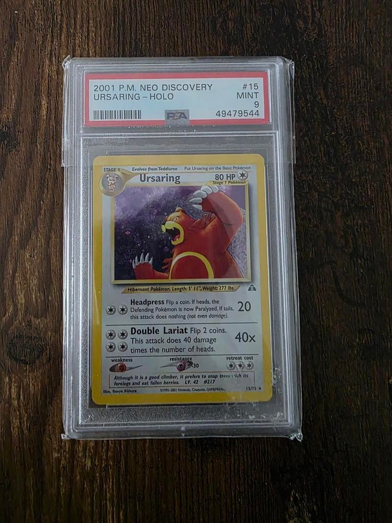 2001 P.M. NEO DISCOVERY URSARING- HOLO PSA 9, Ophalen of Verzenden, Nieuw, Losse kaart, Foil