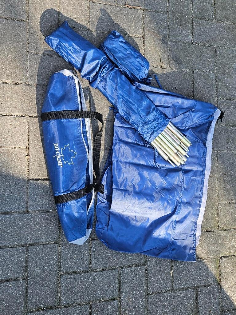 windscherm blauw, Caravans en Kamperen, Windschermen, Ophalen, Zo goed als nieuw