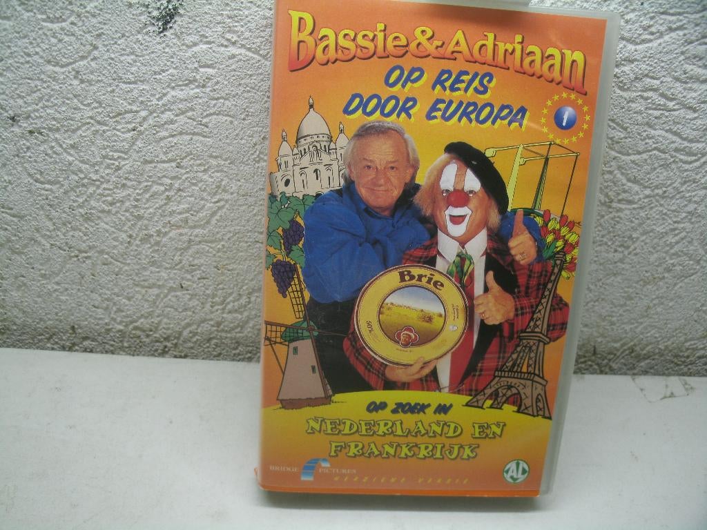 vhs 175a bassie & adriaan nederlan en frankrijk, Gebruikt, Alle leeftijden, Kinderprogramma's en -films, Overige typen