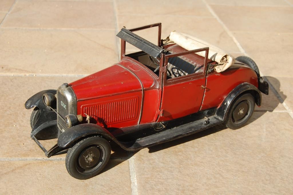 zeldzaam oud Citroen CIJ C6 cabriolet blikken speelgoed 1928, Antiek en Kunst, Antiek | Speelgoed, Ophalen of Verzenden