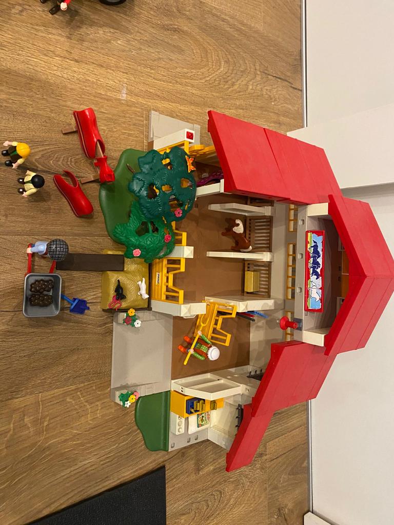 Playmobil Manege met paarden en accessoires, Ophalen of Verzenden, Gebruikt, Complete set