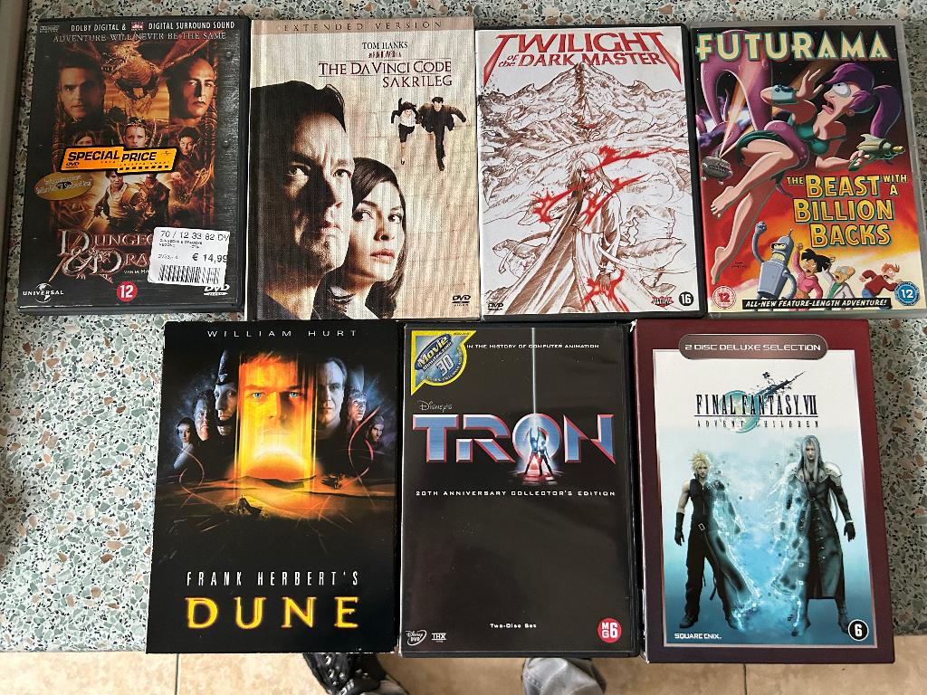 Dvd actie thriller sciencefiction pakket, Vanaf 9 jaar, Ophalen, Gebruikt, Actiethriller