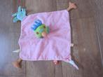 Dushi roze katoen met wit pluche knuffeldoek haan met labels, Ophalen of Verzenden, Zo goed als nieuw, Eend