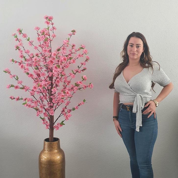 Grijs Lurex Topje Geknoopt, Kleding | Dames, Truien en Vesten, Nieuw, Maat 38/40 (M), Grijs, Verzenden