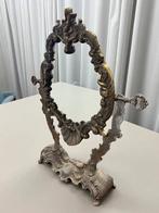 vintage brass bronzen tafelspiegel / vanity spiegel, Ophalen, Rechthoekig, Minder dan 50 cm, Minder dan 100 cm