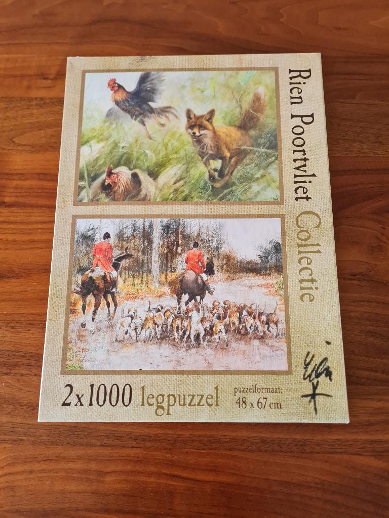 Rien Poortvliet puzzel 2x 1000 stukjes - moeilijk, Hobby en Vrije tijd, Denksport en Puzzels, Gebruikt, Legpuzzel, 500 t/m 1500 stukjes
