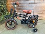 SuperSuper Cooper Jongensfiets 12 inch - Mat Zwart, Ophalen, Zo goed als nieuw, Minder dan 16 inch, Zijwieltjes