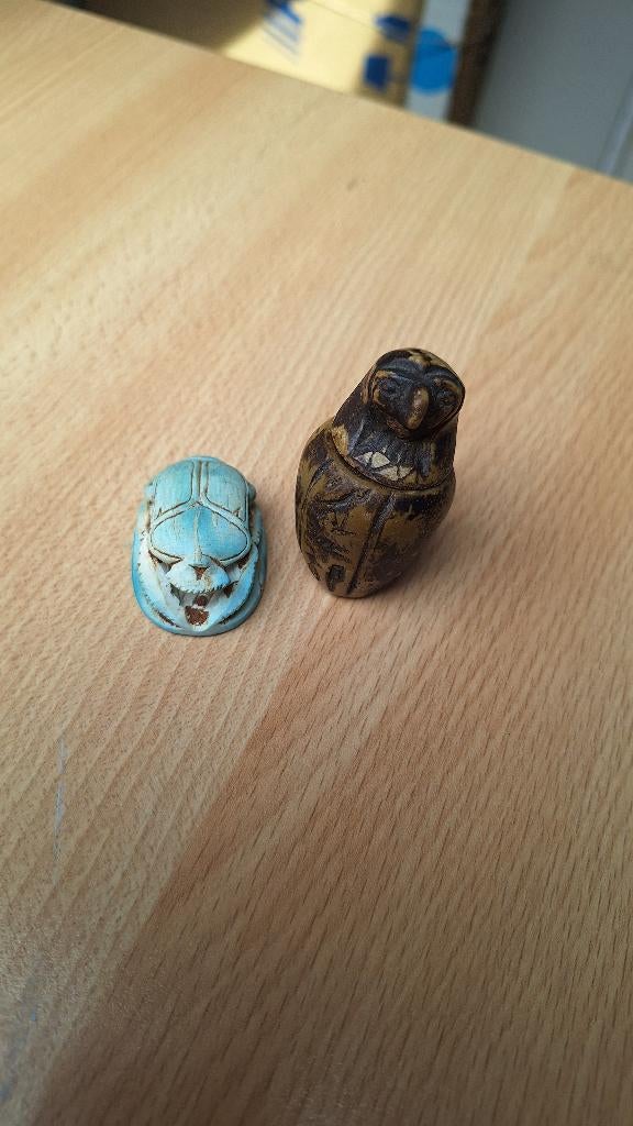 2 Egyptische beeldjes, Verzamelen, Ophalen of Verzenden, Gebruikt, Overige typen