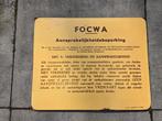 Vintage Emaille Bord Focwa, Ophalen of Verzenden