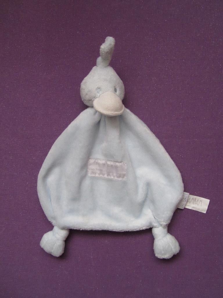 BAMBAM Knuffeldoekje EEND. BLAUW. 27 cm **Nieuw***, Blauw, Nieuw, Ophalen of Verzenden, Middelgroot (20 tot 80 cm)