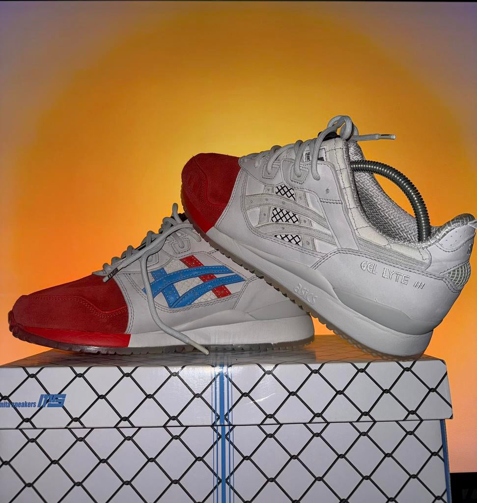 Asics Gel-Lyte 3 “Mita 30th Anniversary”, Ophalen, Wit, Nieuw, Sneakers of Gympen