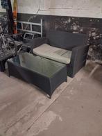 Zwarte loungeset met tafel, Ophalen