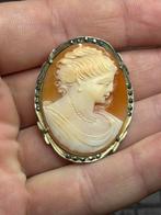 Een zeer mooie, zeldzame, antieke zilveren cameo broche, Ophalen of Verzenden, Zo goed als nieuw, Zilver
