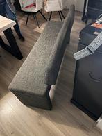 Moderne grijze eetkamerbank met rugleuning, Ophalen, 150 tot 200 cm, Driepersoons, 75 tot 100 cm