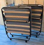 2x Opvouwbaar logeerbed met matras - Zo goed als nieuw, Ophalen, Eenpersoons, Zwart, Zo goed als nieuw