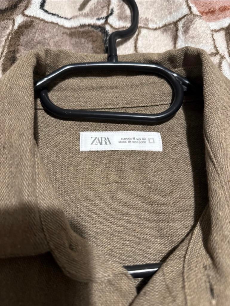 Zara overhemd maat M, Kleding | Heren, Overhemden, Ophalen of Verzenden, Gedragen, Bruin, Halswijdte 39/40 (M)