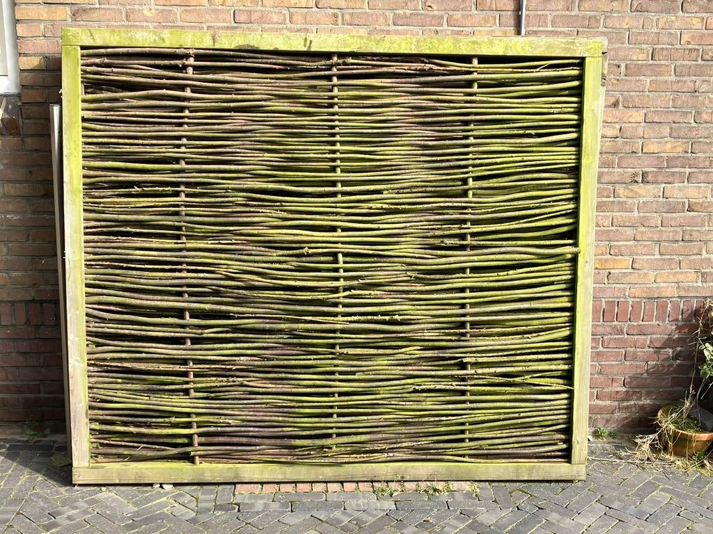 Wilgenschermen, Tuin en Terras, Schuttingen, Ophalen, Minder dan 3 meter, Hout, 1 tot 2 meter