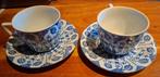 Kop en schotel Rauenstein 2 stuks blauw, Ophalen of Verzenden, Zo goed als nieuw, Overige stijlen, Kop(pen) en/of Schotel(s)