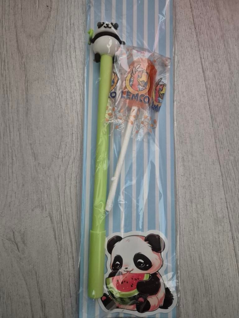 Traktatie laatste 20x panda pen,sticker+snoepje 1.00 pst, Ophalen of Verzenden, Nieuw, Feestartikel, Verjaardag