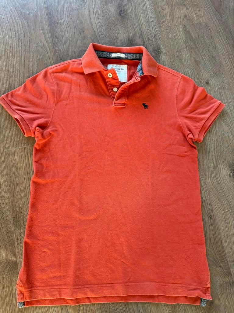 Oranje heren polo Abercrombie & Fitch maat M, Kleding | Heren, Polo's, Ophalen of Verzenden, Gedragen, Maat 48/50 (M), Oranje