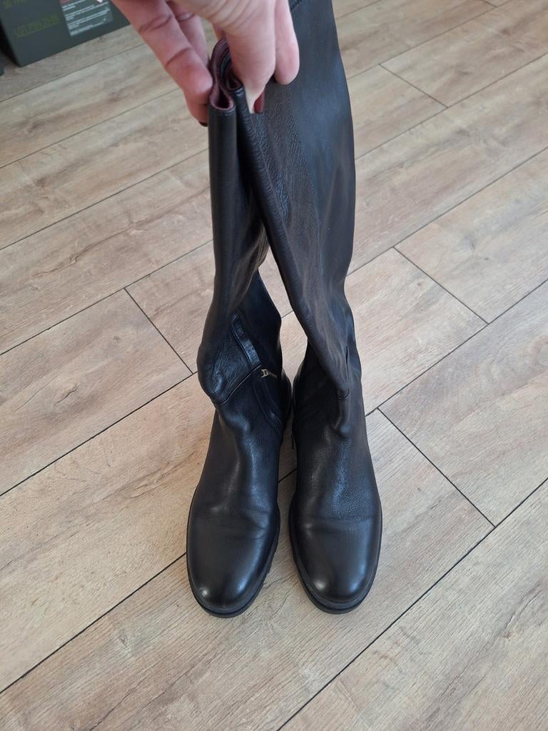 Fred de la bretoniere Leren Laarzen nieuw! 42, Hoge laarzen, Shabbies Amsterdam, Zwart, Ophalen of Verzenden