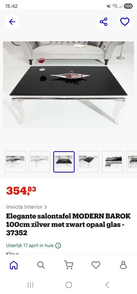 Barok meubel set, Ophalen