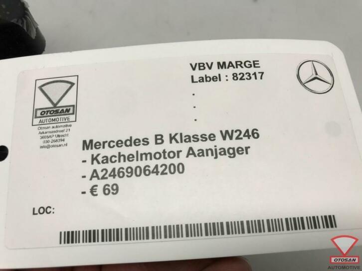 mercedes b klasse w246 kachelmotor aanjager a2469064200 1421, Gebruikt, Mercedes-Benz AG, Mercedes-Benz, Ophalen of Verzenden