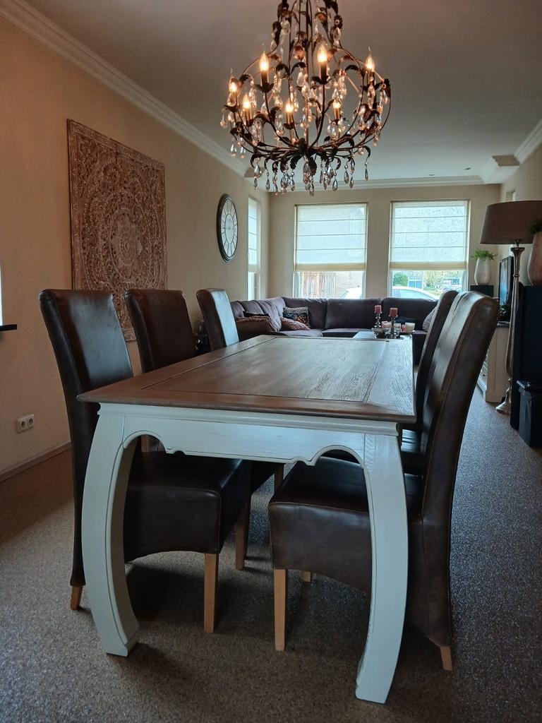 Complete Massief Eiken Meubelset, Huis en Inrichting, Kasten | Dressoirs, Ophalen, Gebruikt, 150 tot 200 cm, Overige materialen