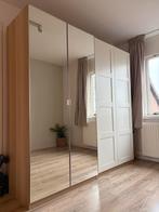 IKEA PAX Kledingkast - Wit/Eiken - 201cm - 2 Spiegeldeuren, Ophalen, Zo goed als nieuw, 50 tot 75 cm, 200 cm of meer