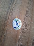 porseleinen hanger letter K, Overige materialen, Nieuw, Ophalen of Verzenden, Overige kleuren