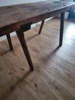 Oude tafel uit slagerij, eiken, Ophalen, Gebruikt, 50 tot 75 cm, Eikenhout