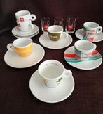 5 Illy &  2 cafe Costadoro espresso kopjes met schotel, Huis en Inrichting, Ophalen of Verzenden, Zo goed als nieuw, Overige stijlen