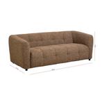 Bank - Roestkleurige bank nieuw, Ophalen, 75 tot 100 cm, Stof, 200 tot 250 cm