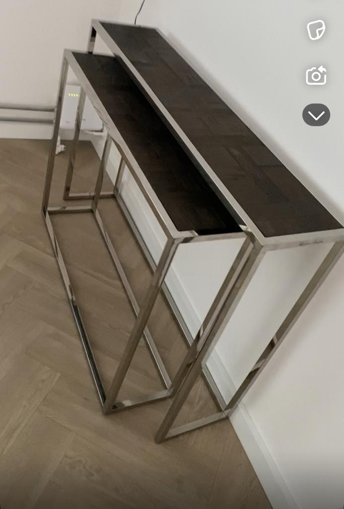 Sidetable Riviera Maison, 100 tot 150 cm, Ophalen of Verzenden, Zo goed als nieuw, 25 tot 50 cm