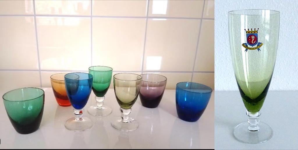 Carnaval glas Verboeket Kristalunie vintage jaren 50 glazen, Ophalen of Verzenden