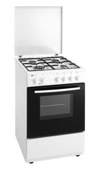 Etna EFG609Hwit, Witgoed en Apparatuur, Gas, 85 tot 90 cm, Grill, Nieuw
