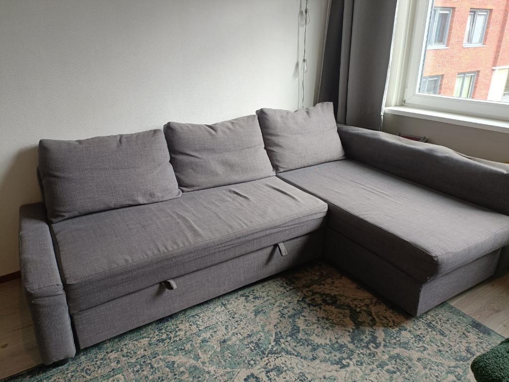 IKEA FRIHETEN Hoekslaapbank met opbergruimte, Ophalen, Gebruikt, Tweepersoons, 140 cm
