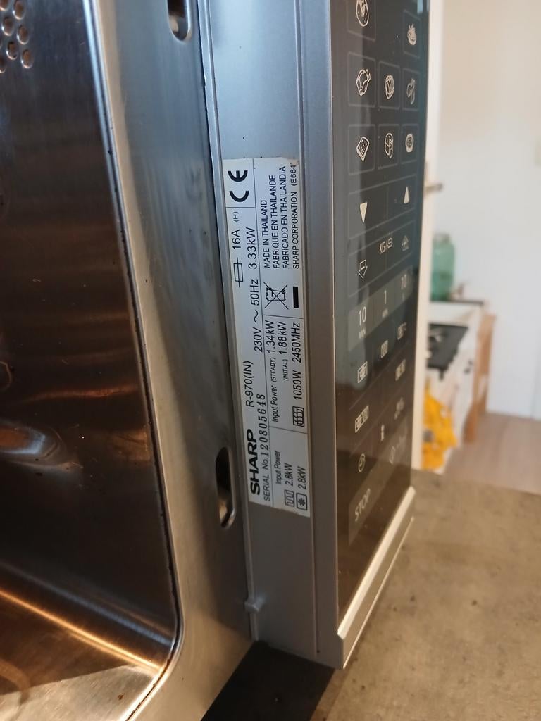 SHARP R-970 Combimagnetron/Oven - Zilver, Ophalen