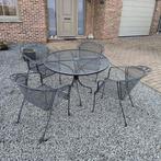 Metalen tuinset, bistro set, Tuin en Terras, Tuinsets en Loungesets, Ophalen, Gebruikt, Overige materialen, 2 zitplaatsen