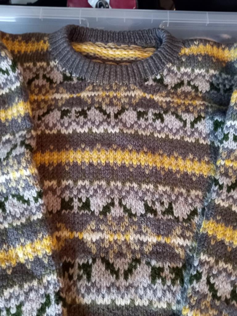 Mooie wollen handgebreide trui maat xl, Ophalen of Verzenden, Zo goed als nieuw, Maat 56/58 (XL)