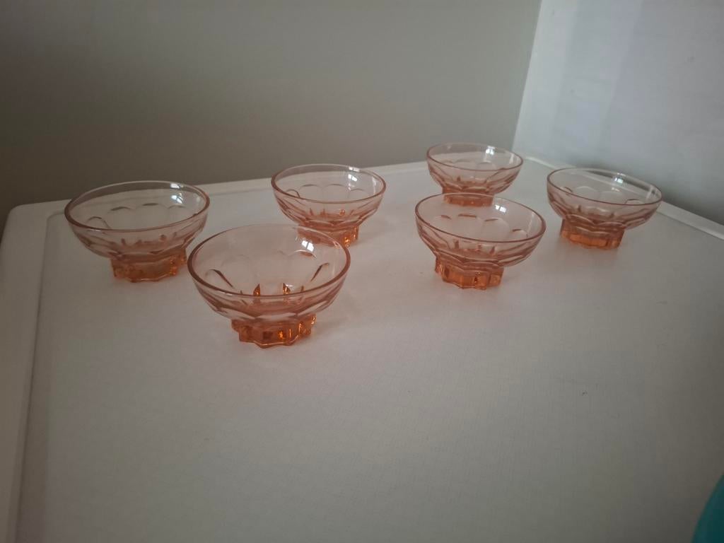 Vintage schaaltjes, Gebruikt, Overige typen, Ophalen of Verzenden, Glas