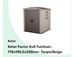 Keter Factor 6x6 Tuinhuis, Tuin en Terras, Tuinhuizen, Kunststof, Tuinhuis, 1 raam, Ophalen