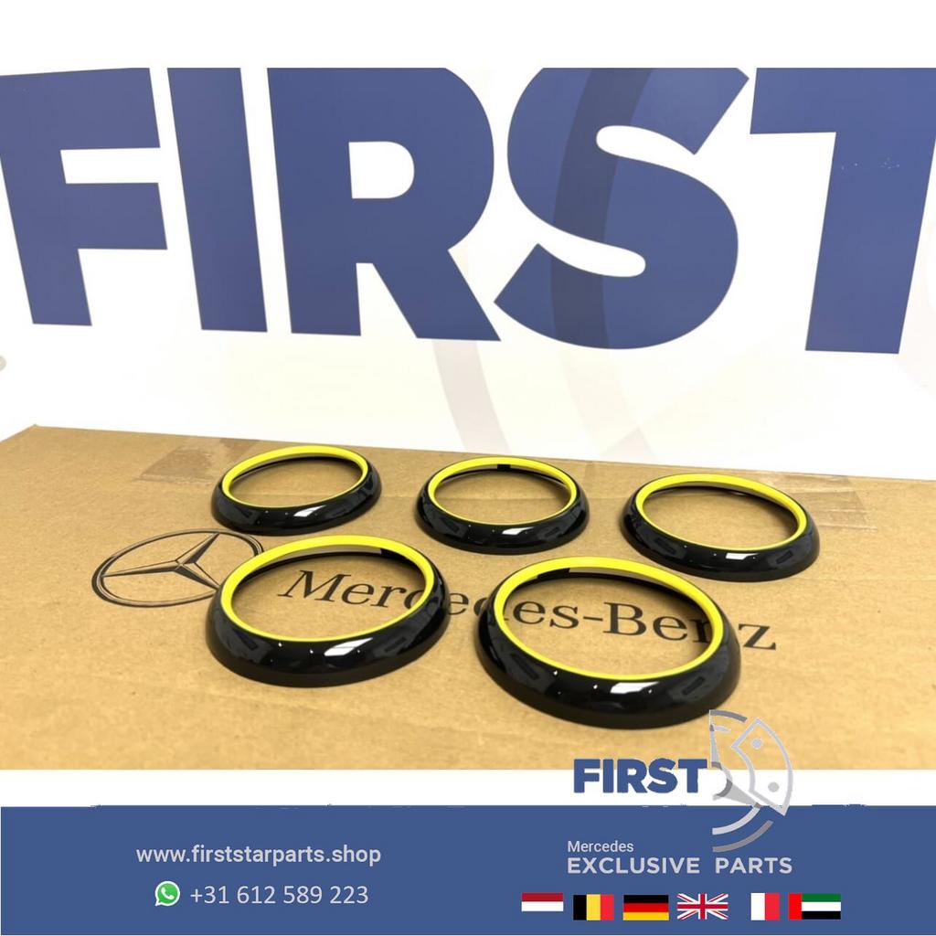 GELE AMG LUCHTROOSTERS voor Mercedes W176 W117 W156 A45 CLA4, Gebruikt, -, Ophalen of Verzenden, -