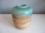 Pieter Groeneveldt vaas met blauwe en beige geel design, Ophalen of Verzenden