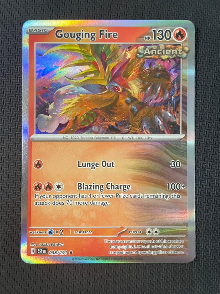 Gouging Fire 038/191 Rare Holo Surging Sparks Packfresh, Verzenden, Zo goed als nieuw
