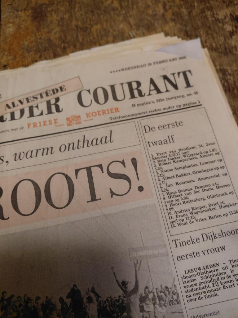 Elfstedentocht  1986.Bijlage. Leeuwarder Courant., Ophalen of Verzenden, 1980 tot heden, Tijdschrift