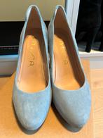 Unisa blauwe suède pumps - maat 35, hak 10cm, Kleding | Dames, Schoenen, Ophalen of Verzenden, Zo goed als nieuw, Blauw, Pumps