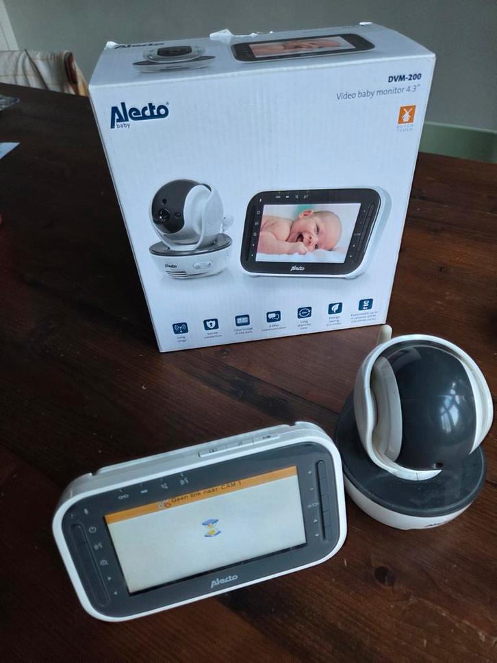 Alecto DVM-200 babyfoon met Camera, Kinderen en Baby's, Babyfoons, Zo goed als nieuw, Minder dan 100 meter, Camera, Digitaal, Terugspreekfunctie