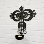 Vintage Deens design Dantoft Uil Wandsculptuur Wandkandelaar, 25 tot 50 cm, Zwart, Ophalen of Verzenden, Zo goed als nieuw