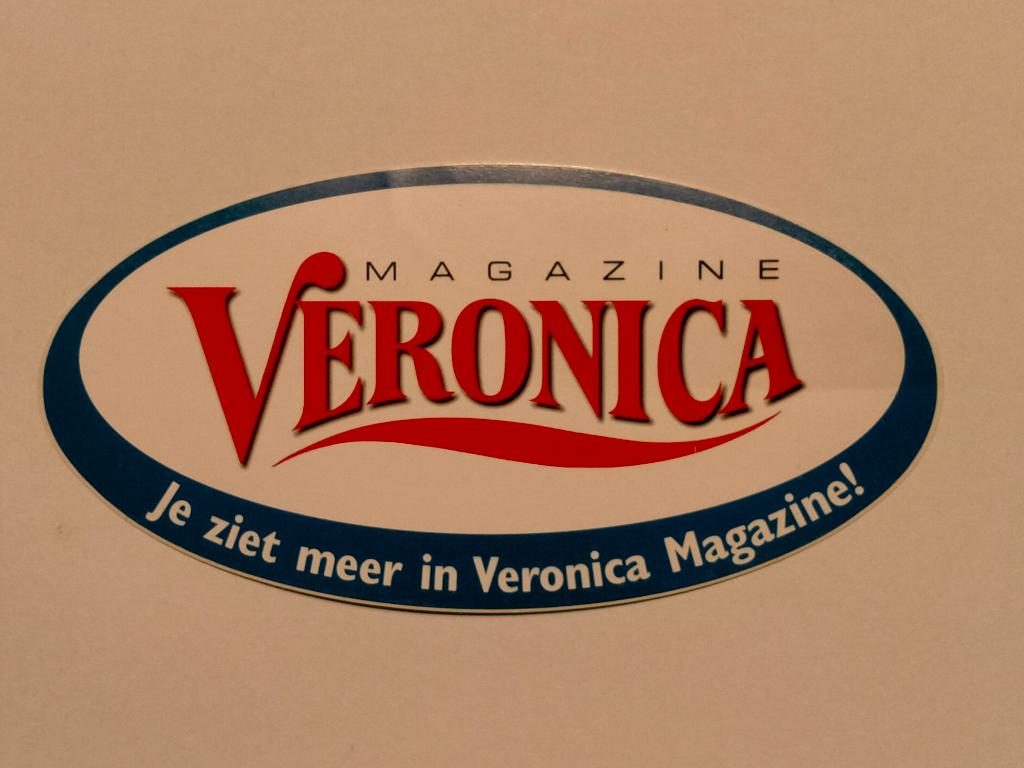 Veronica Magazine vintage radio televisie tv sticker RARE, Ophalen of Verzenden, Gebruikt, Film, Tv of Omroep